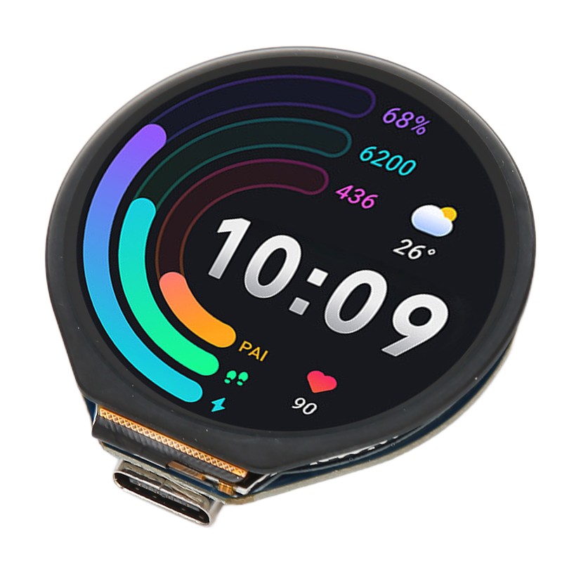 RP2040 Microcontroller Development Board with 1.28inch Round Touch LCD Screen