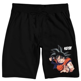 Dragon Ball Z Goku Combat Stance Men's Black Sleep Pajama Shorts-XXL