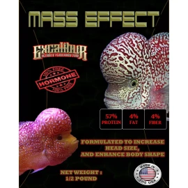 excalibur Mass Effect Flowerhorn Food For kok Growth. excalibur 1/2lb 3mm floating