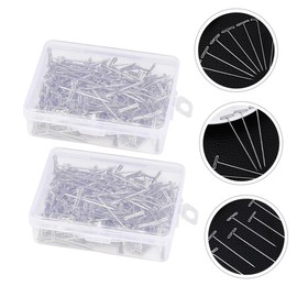 Beavorty 400pcs Wig T Pin Professional Wig Fixing Needles for Secure Styling Durable and Safe Includes Pins Per Box Pack