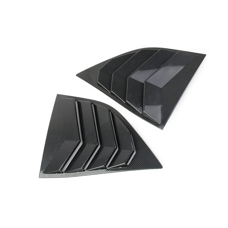 Carbon Fiber Side Window Louvers Air Vent Scoop Shades Cover