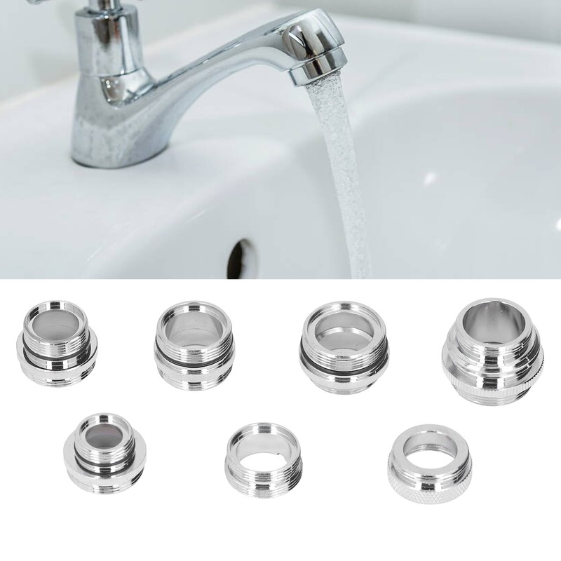 7Pcs/Set Male Female Faucet Adapter Kit with Gasket Brass Aerator