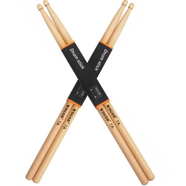Drum Sticks 7a Drumsticks Maple Wood Tip Drumsticks (2 Pair)
