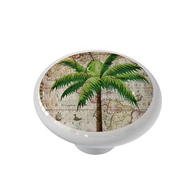 Gotham Decor Classic Palm Tree Ceramic Drawer Knob