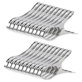 Pack of 20 Towel Clips for Beach Loungers, Clothes Pegs, Large Clothes Pegs, Stainless Steel Towel Clips, Beach Towel Clips, Towel Clips for Beach, Bath Towel, Bed Linen, Clothing, Duvets Clips