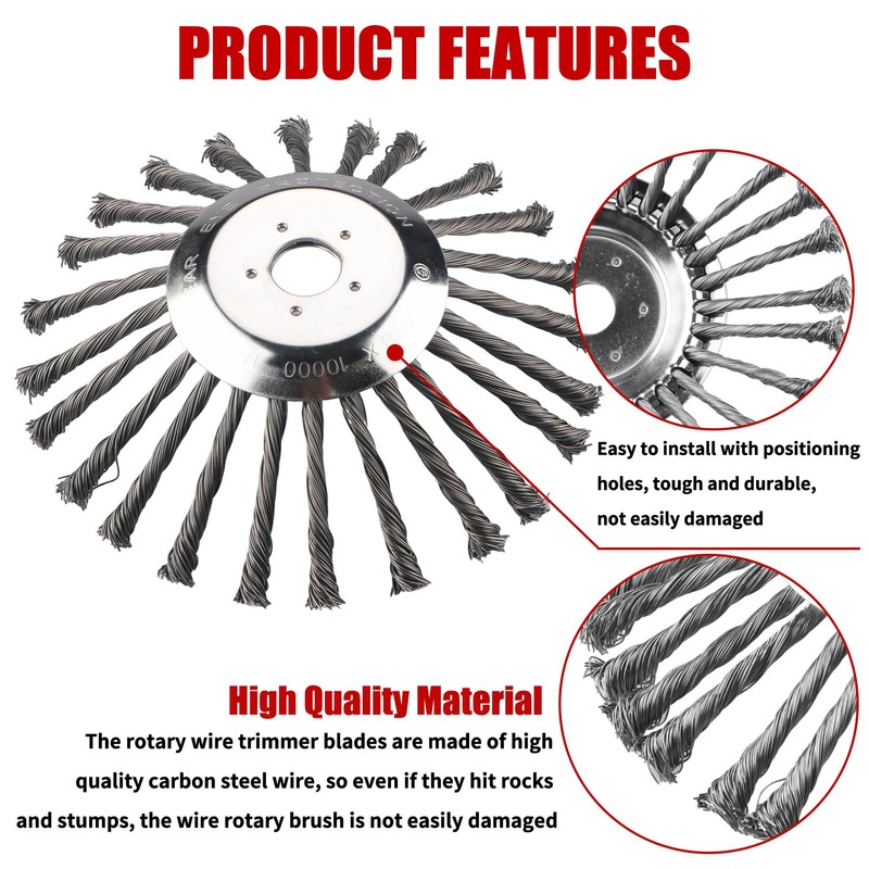 10 Inch Unbreakable Wired Trimmer Blade, Steel Wire Cutter Trimmer