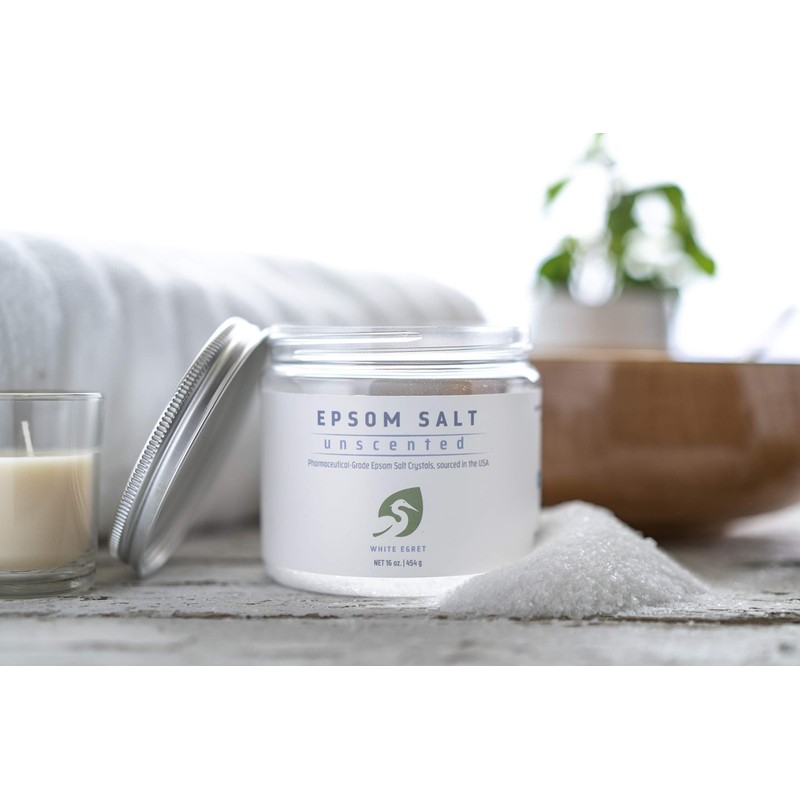 WHITE EGRET Epsom Salt, Eucalyptus, 2.5 Pound