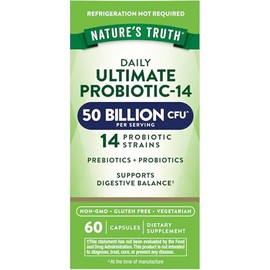 Nature's Truth Probiótico 50 mil millones de UFC, 60 cápsulas para dos meses