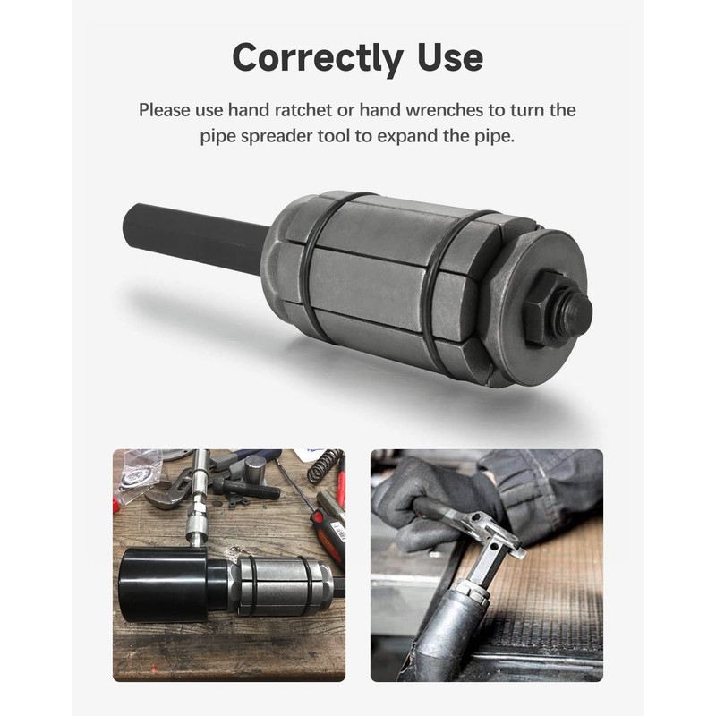 ACZCR 3Pcs Tail Pipe Expander Spreader Tool Set 1/18'' to