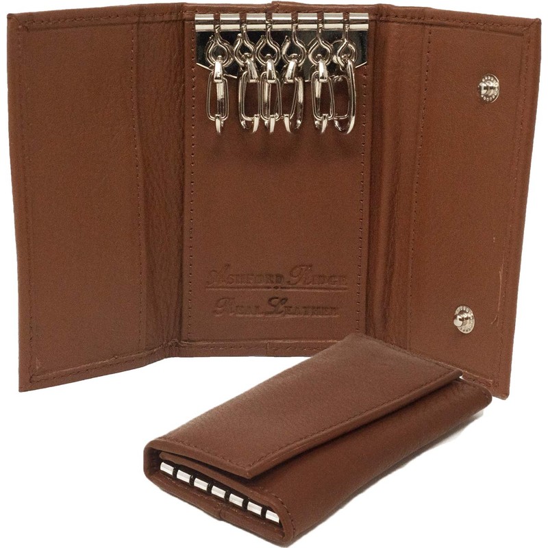 Ashford Ridge Real Leather Key Case Holder Card Wallet in