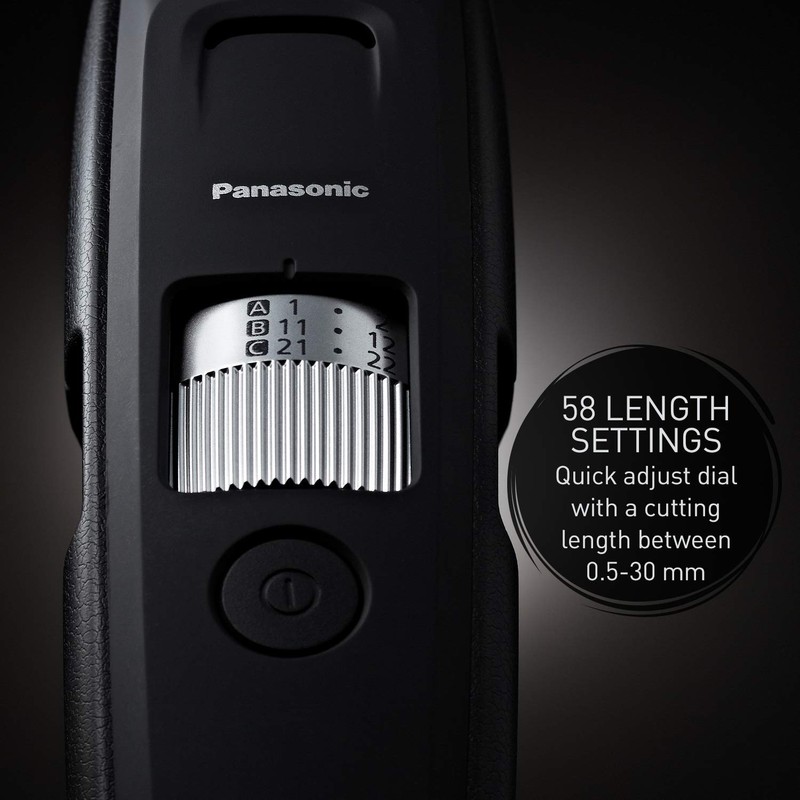 Panasonic Men's Barber style long beard Trimmer, ER-GB96, Black