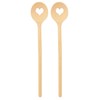 teemando® 2 X Brand Wooden Cooking Spoons with Heart 30cm