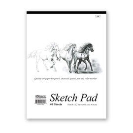 BAZIC 40 Ct. 9" X 12" Premium Sketch Pad