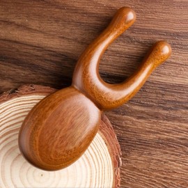 Scalp and Face Gua Sha Stick Wooden Massage Comb A-Type M12664 2ea