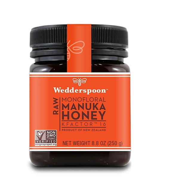 Wedderspoon 100% Raw Manuka Honey - Kfactor 16 - 8oz