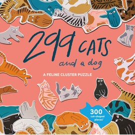 Laurence King Publishing 299 Cats (and a Dog): A Feline Cluster Puzzle - 300 Piece Puzzle with Cat-Shaped Pieces
