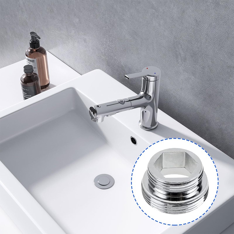 Oiieco 2 Piece Tap Adapter Set, M18 to M22 Brass
