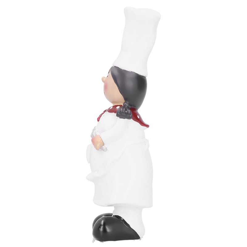 Resin Couple Chef Figurine Sculptures Statues Decor Kitchen Bar Cabinet