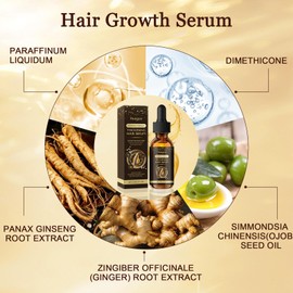 Ledeak Hair Growth Serum, 30ml Wild Growth Hair Oil, Veganic Natural Hair Growth Oil, Hair Loss Treatment for Women, Prevents Hair Loss, Hair Regrowth, Organic Hair Growth Products for Women and Men