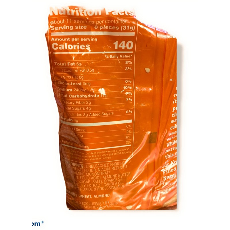 Trader Joe's Almond Butter Filled Pretzel Nuggets (4 packs),3X-Large