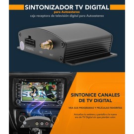 GADGET-STYLE Sintonizador De TV Digital para Autoestereo HD Antena Tunner RCA