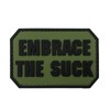 uuKen Embrace The Suck Funny PVC Rubber Tactical Hook Patch