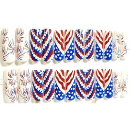 Long Live the USA Glossy Long Square Press On Nails - 24 Pieces - Artificial Nail Kit - 4th of July Nails - Patriotic Nails