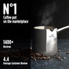 ROSMARINO Stainless Steel Induction Mocha Pot 300ml - Modern Turkish