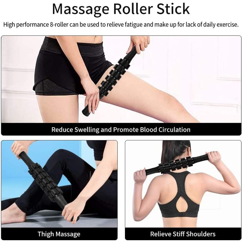 Aucuu 6 in 1 Foam Roller Set Includes Hollow Core
