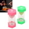 2pcs Hexagonal Hourglass 15 Minutes Learning Sand Timer Portable Plastic