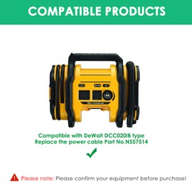 13.8V N557514 Replacement Charger for DeWalt Inflator Compatible with DeWalt DCC020IB 20V Air Inflator Power Supply Adapter