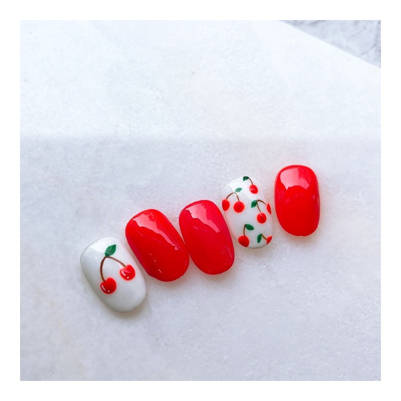 Cherry pattern - Petite round / 체리패턴 - 쁘띠라운드