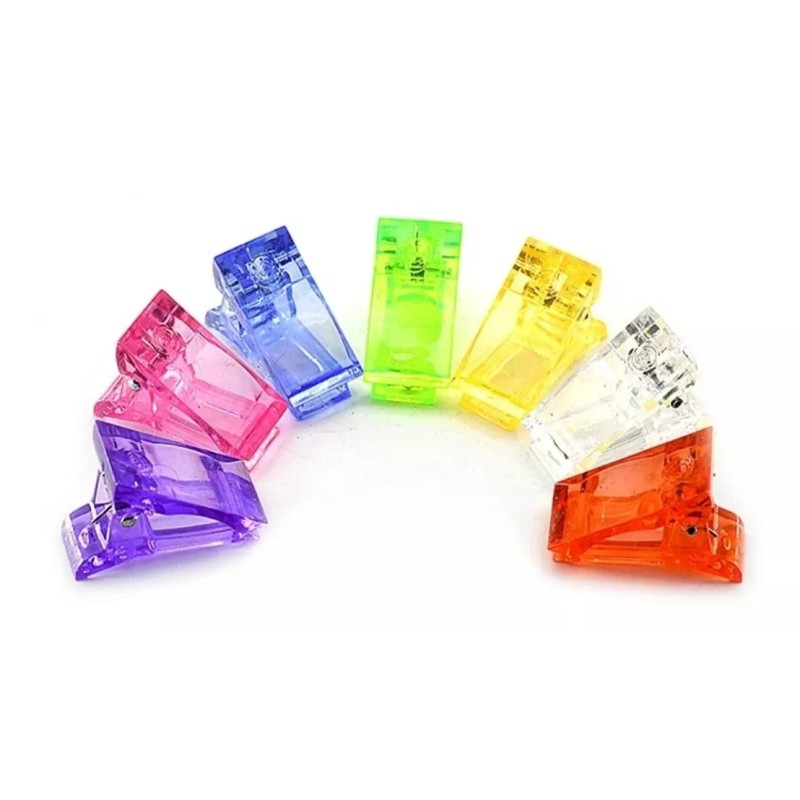 noved 20 Pinza Clip Para Polygel Acrygel Molde Uñas Dual