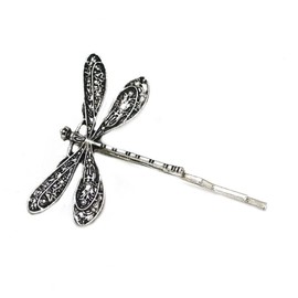 6 Pcs Metal Hair Clips Antique Silver Dragonfly Hair Pins Vintage Bobby Pins Hair Barrettes Hair Accessories for Women and Girls