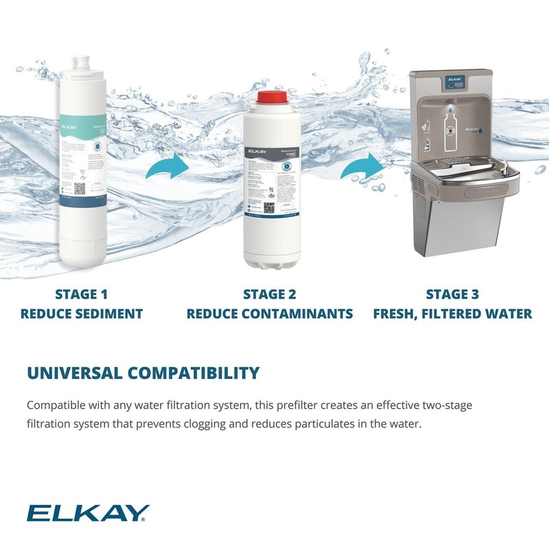 Elkay EWFPF5M WaterSentry 5-micron Sediment Pre-filter Filtration Kit