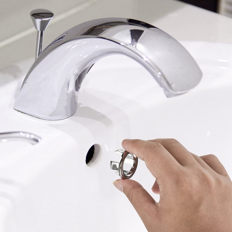 4 Pack Sink Overflow Ring Bathroom Sink Overflow Trim Ring