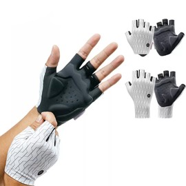 ROCKBROS Cycling Gloves Summer Men and Women, Half Finger Gloves, Sports, Breathable, Shock Absorption Gloves, Without Fingers for Running, Bike, MTB e Fitness