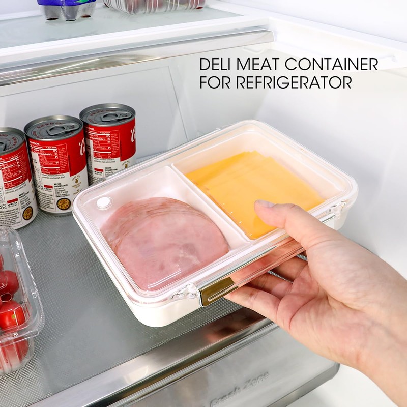 AIEVE Deli Meat Container for Fridge,Ham and Cheese Storage Box