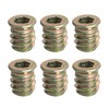 Aopin Threaded Inserts Nut Threaded Fastener Connector Hex Drive Threaded for Wood Furniture Male Female Thread, 1/4-20 x 13mm, 30Pcs