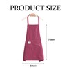 DHWEKU Chef Kitchen Aprons, Adjustable Apron with Pocket, Cooking Apron,