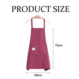 DHWEKU Chef Kitchen Aprons, Adjustable Apron with Pocket, Cooking Apron, Waterproof Apron for Cooking, Gardening, multicoloured