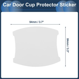 INFINAUTO Car Door Handle Scratch Protector, 84x94mm Car Door Handle Protective Film Matte White, 4 Pcs