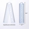 QUETTO 3 PCS Folding Rulers 30cm Foldable Plastic Geometric Straight