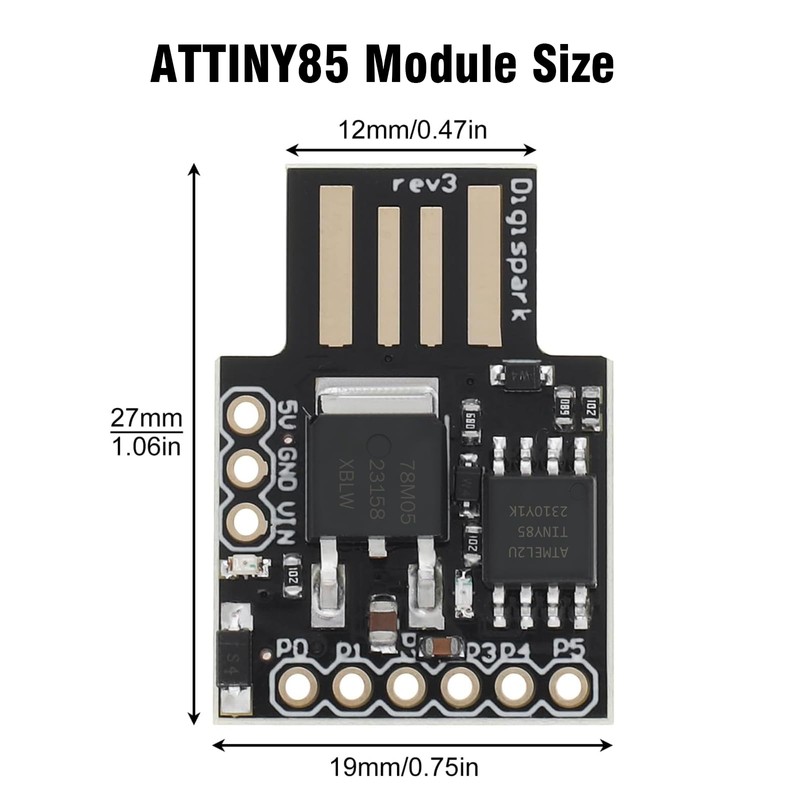 ATTINY85 Digispark Kickstarter RUIZHI 5 Pieces Attiny85 Micro USB Development