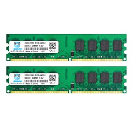 Motoeagle 4GB Kit (2x2GB) DDR2 800 MHz Udimm RAM, 2GB 2RX8 PC2 6400U Memory 1.8V 240-PIN DIMM Desktop PC Non ECC Unbuffered for Intel & AMD