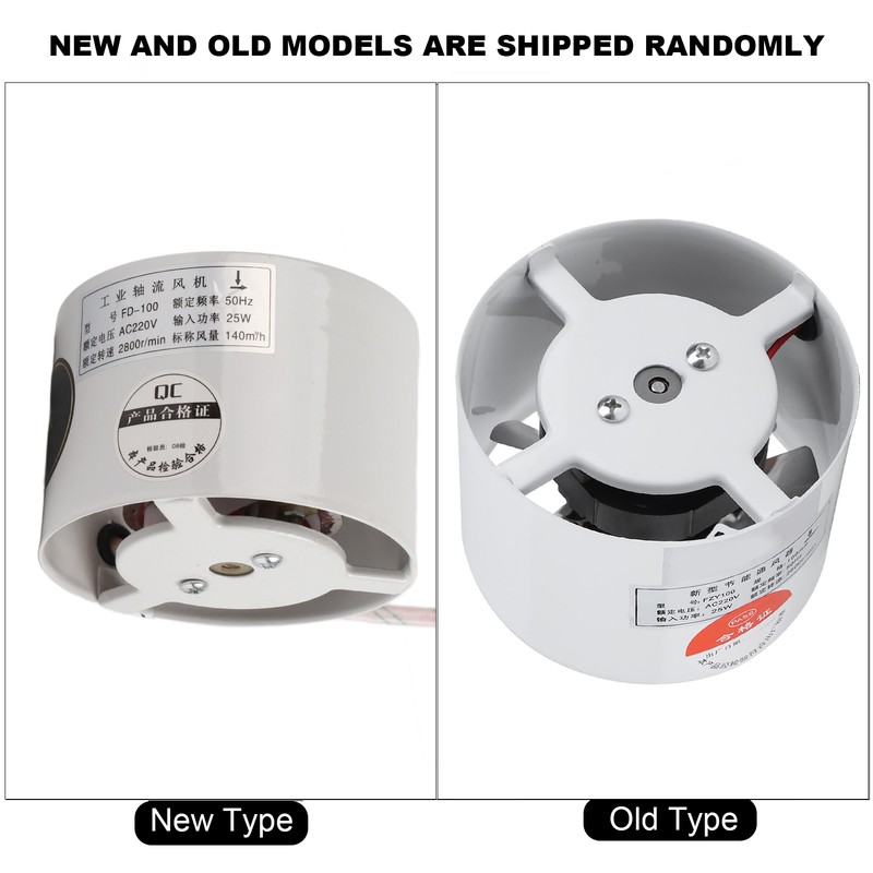 25W Wall Mounted Exhaust Fan Low Noise Home Bathroom Kitchen