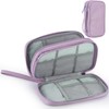 Teskyer Cable Organiser Bag, Portable Double Layer Travel Tech Pouch,