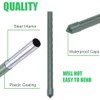 Mininfa Steel Plant Stakes 4 Feet, Plastic Coated Metal Garden