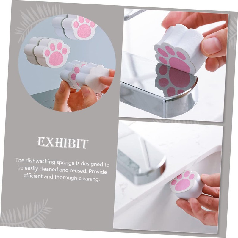 Baluue 2pcs Innovative Cat Claw Shape Cleaning Wipes for Dishes
