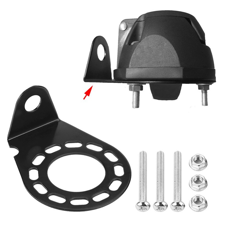 Trailer Plug Holder, Fydun Metal Mounting Plate Trailer Socket Holder